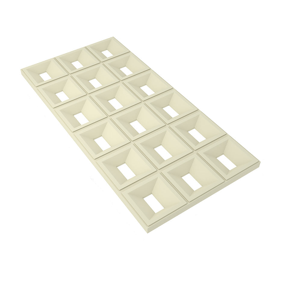 Beige PU Hollow Bricks Wall Partition – Modern Room Divider & Outdoor Privacy Screen