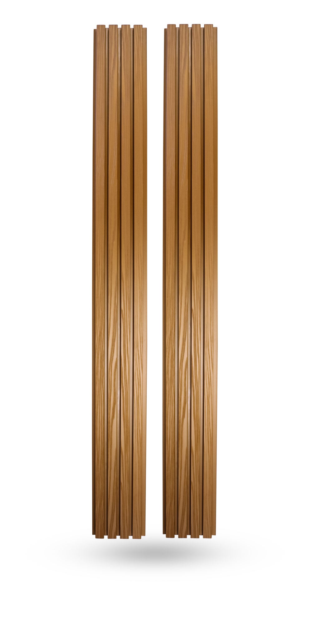Teak Embossed Wood-Effect Exterior Slat Wall Paneling for Outdoors