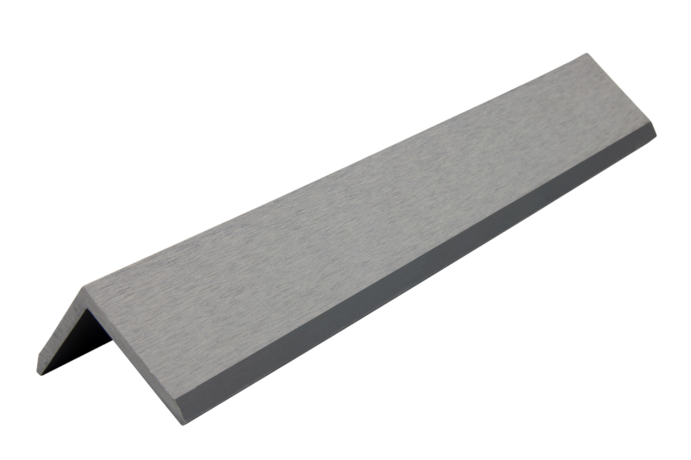 Light Gray Shiplap End Cap, Corner Piece With Matching Colored Screws