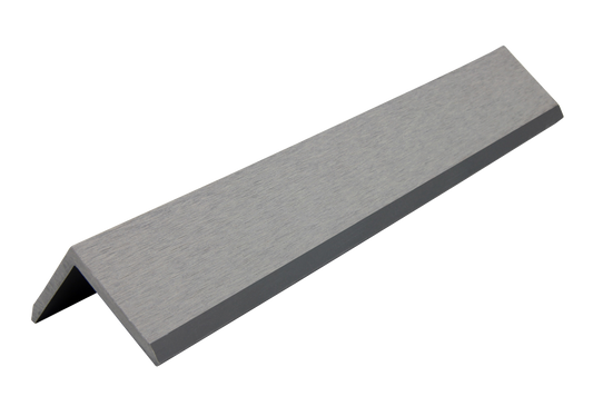 Light Gray Shiplap End Cap, Corner Piece With Matching Colored Screws