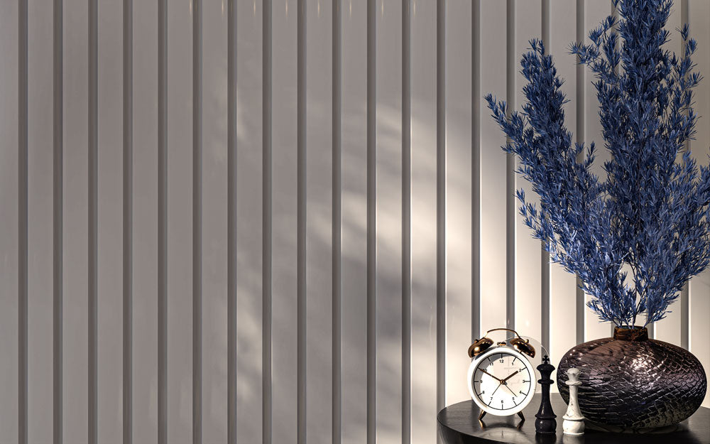 White Vinyl Slat Panels For Walls