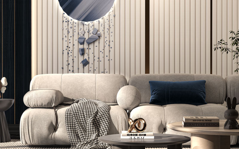 White Vinyl Slat Panels For Walls