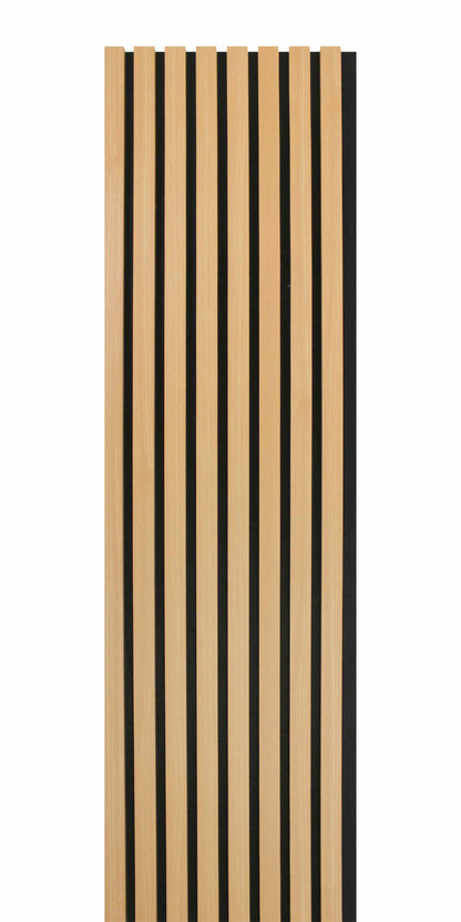Natural Oak Acoustic Slat Wood Paneling for Soundproofing Walls (94" x 12") or (106" x 12")