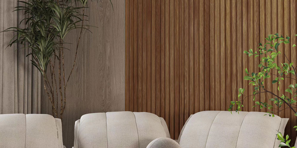 Antique Maple Slat Wood Wall Panels - Broad