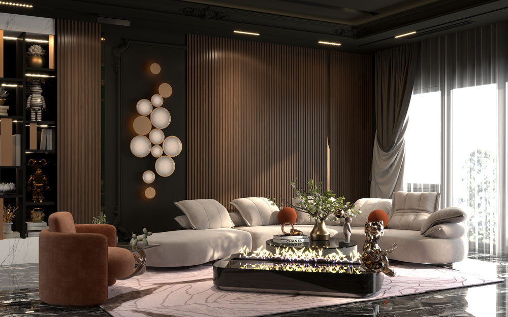 Antique Oak WPC Fluted Slat Wall Panel