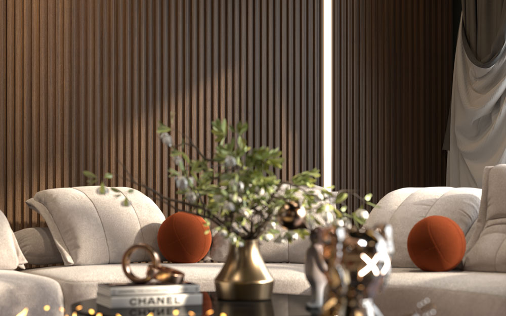 Antique Oak WPC Fluted Slat Wall Panel