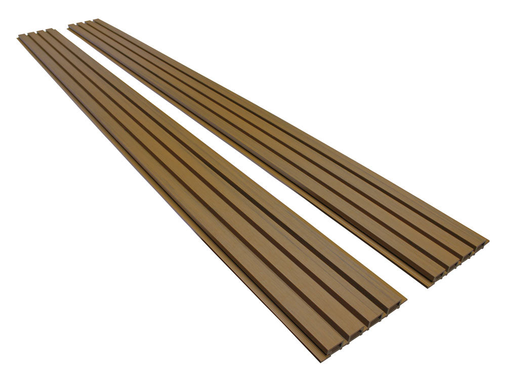 Weathered Teak Exterior Slat Wall Paneling for Outdoors