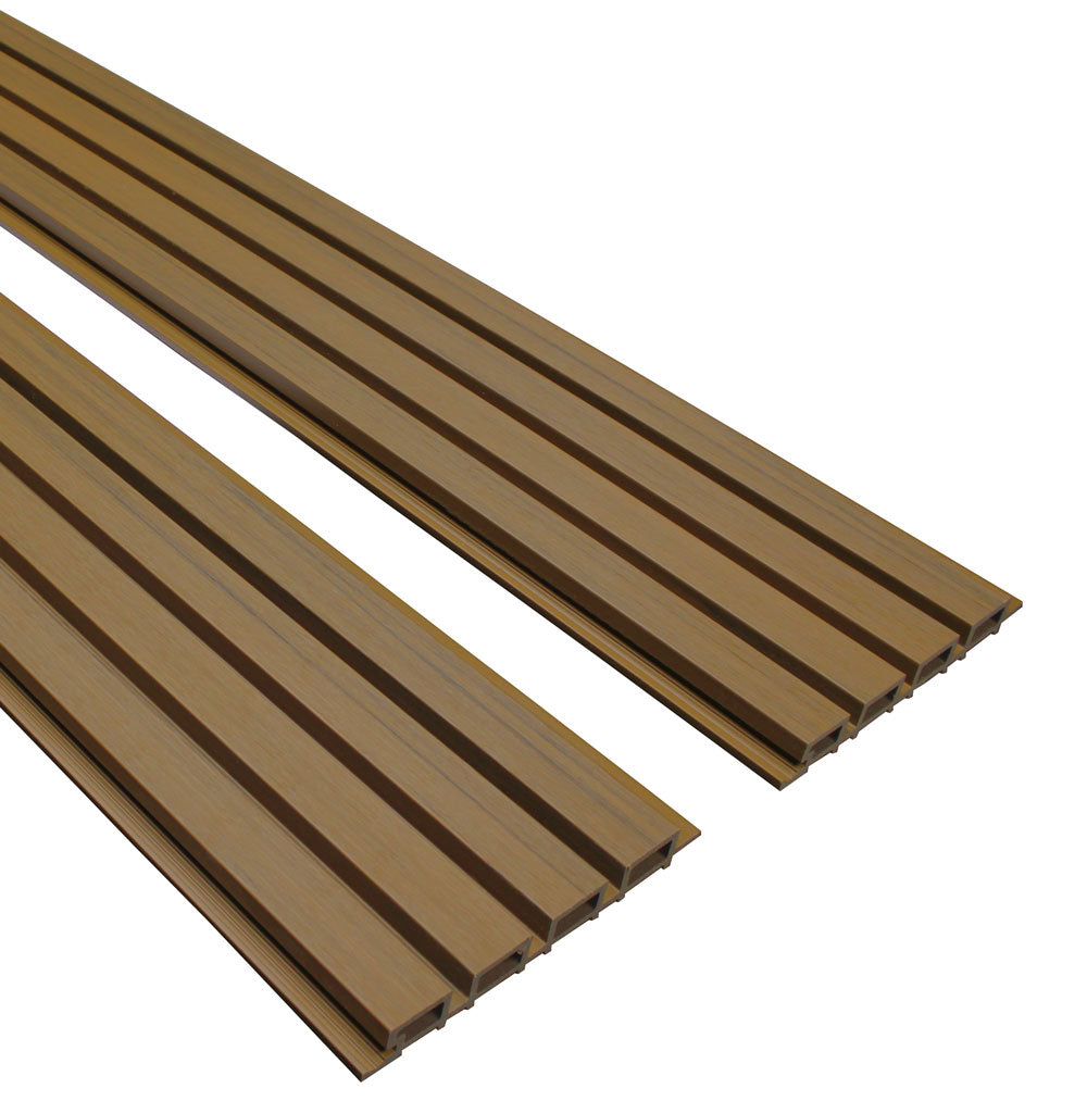 Weathered Teak Exterior Slat Wall Paneling for Outdoors