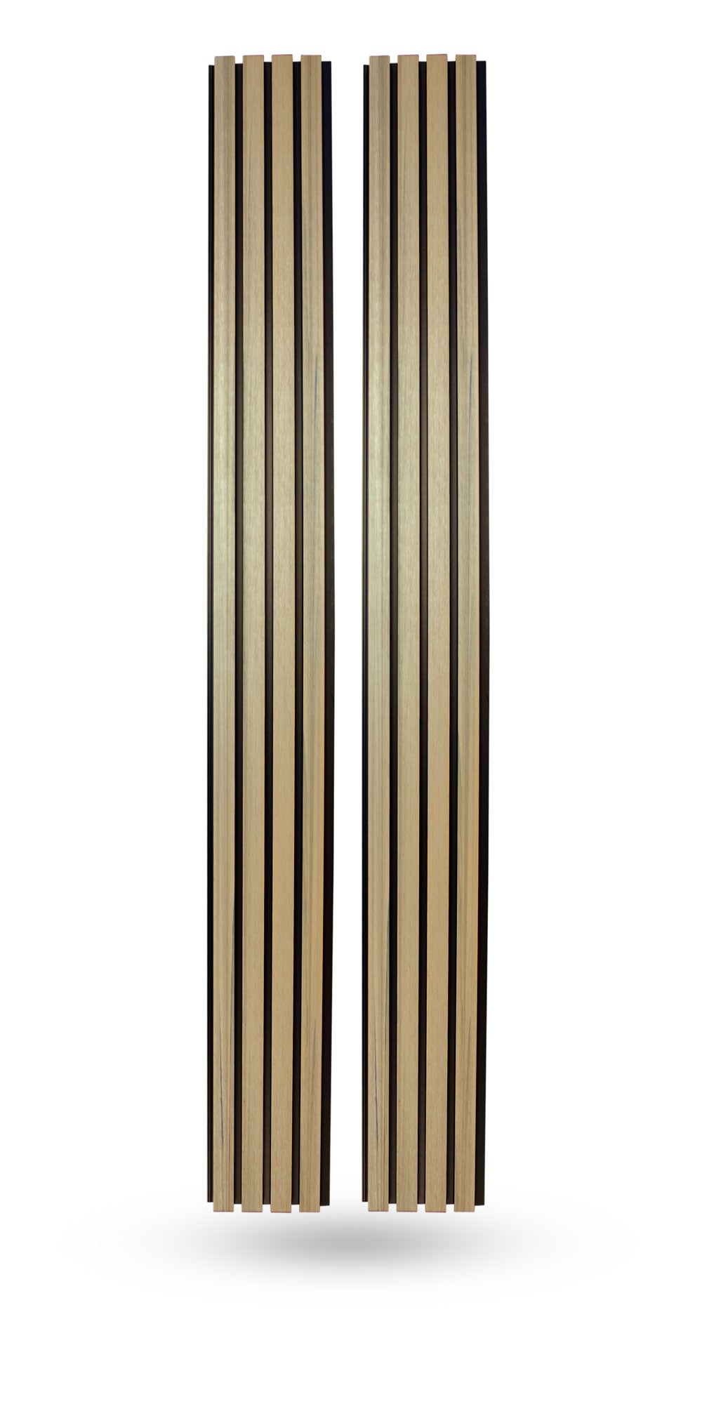 Arctic Oak With Black Accents Slat Wall Paneling for Outdoors