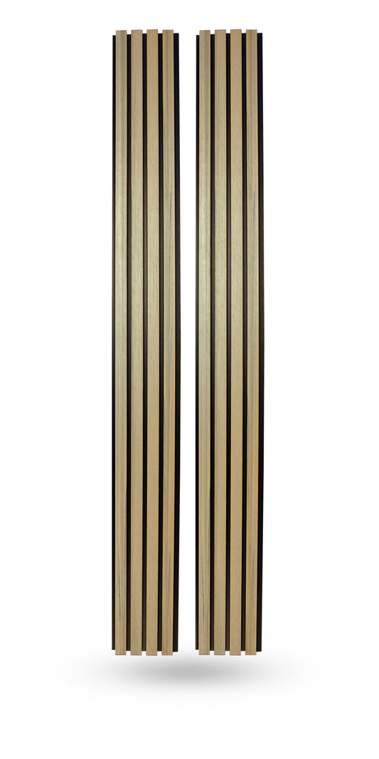 Arctic Oak With Black Accents Slat Wall Paneling for Outdoors