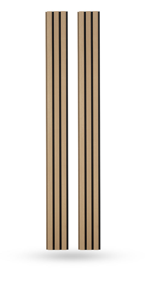 Maple With Black Accents Slat Wood Wall Panels - Broad