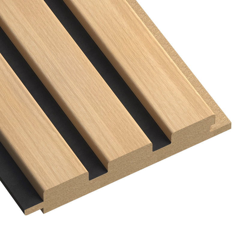 Maple With Black Accents Slat Wood Wall Panels - Broad