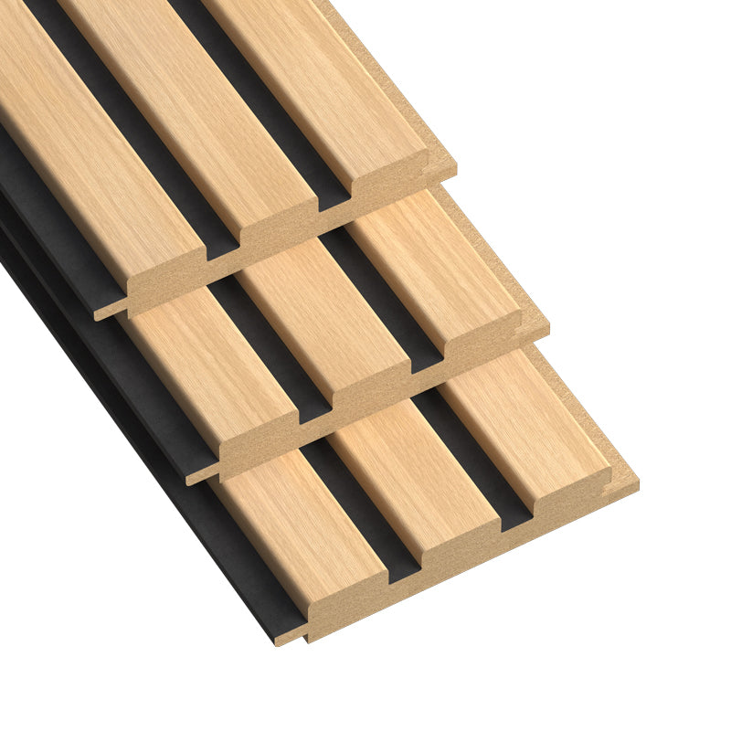 Maple With Black Accents Slat Wood Wall Panels - Broad