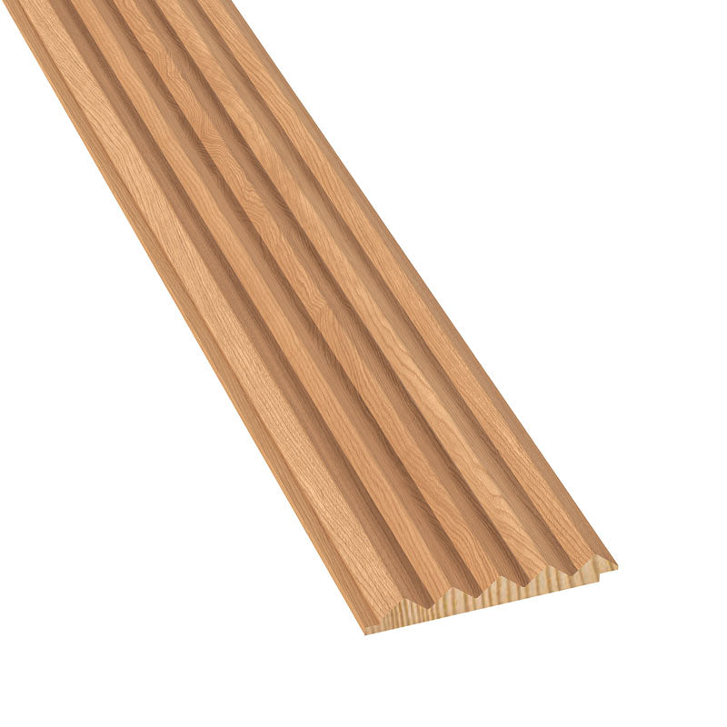 Champagne Oak Slat Wood Wall Panels - Triangular (94.5" Long) x (6" Wide)