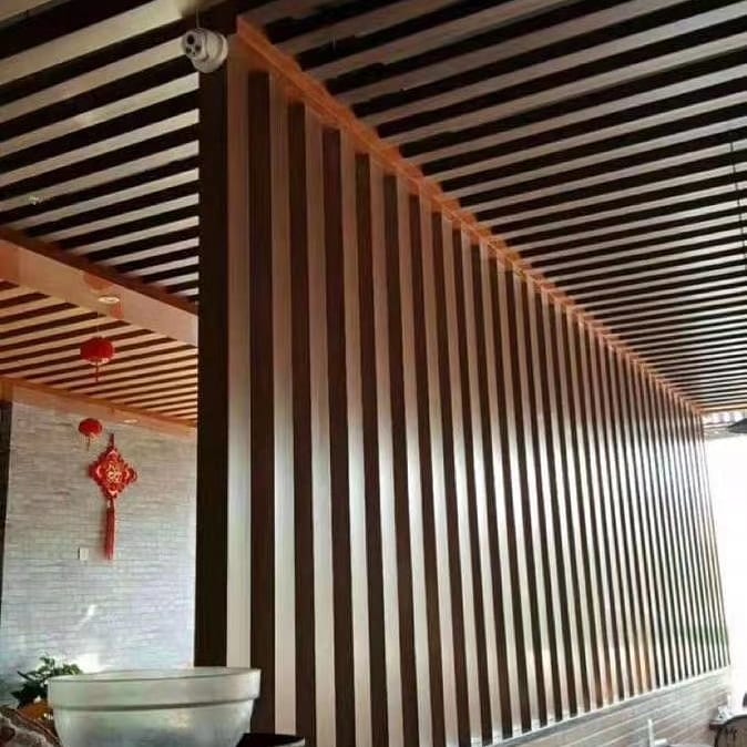 Cherry Slat Wood Room Dividers, Wall Partition