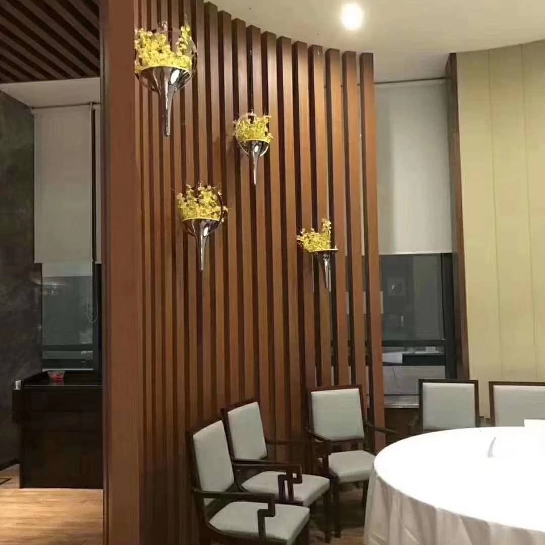 Cherry Slat Wood Room Dividers, Wall Partition
