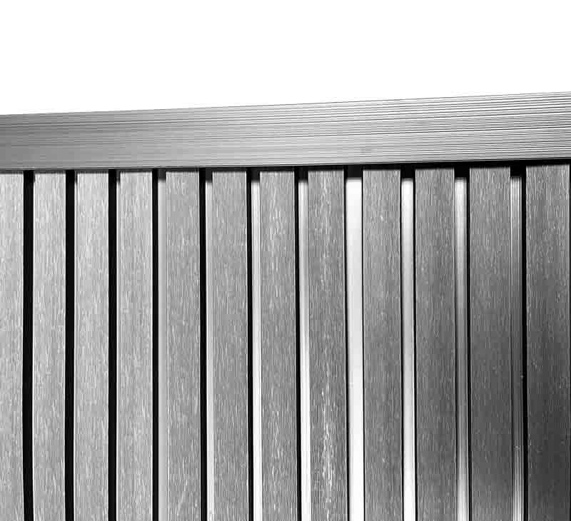 Gray 90° Trim for Windows, Doorways Molding for Exterior Slat Panels