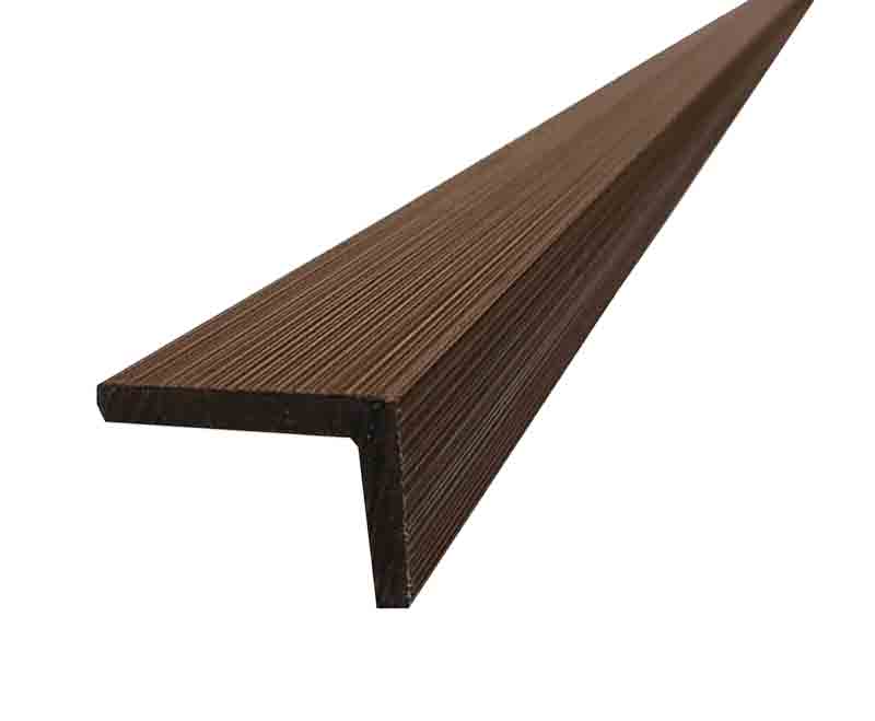 Dark Brown 90° Trim for Windows, Doorways Molding for Exterior Slat Panels