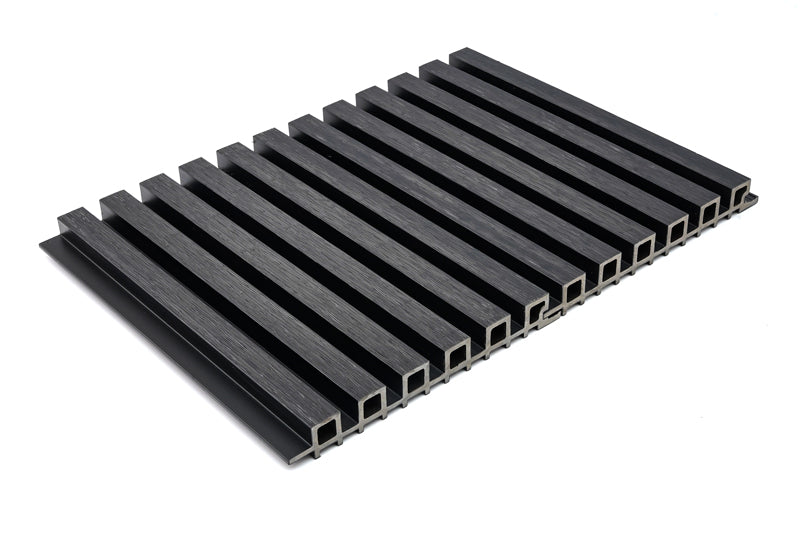Exterior Composite Siding Slat Wall Cladding System in Ebony
