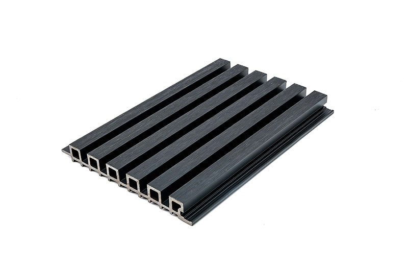 Exterior Composite Siding Slat Wall Cladding System in Ebony