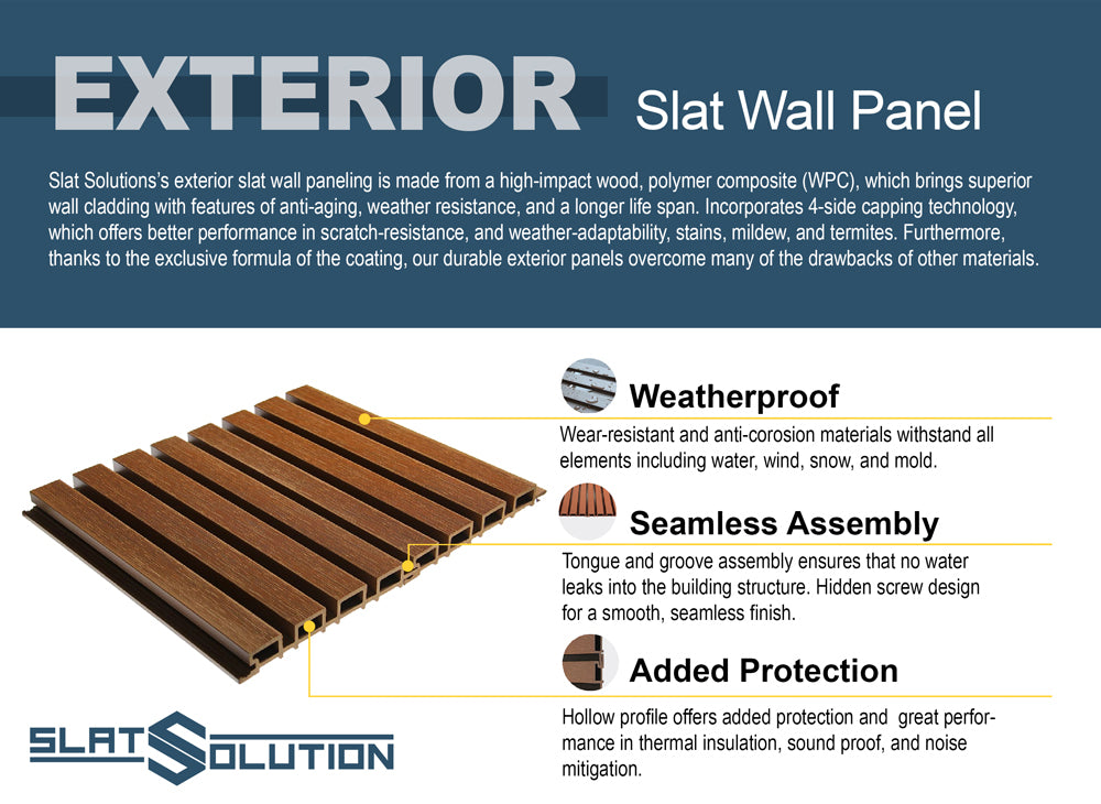 Exterior Slat Wall Panels for Outdoors