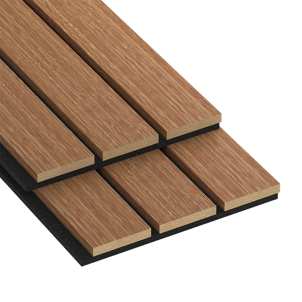 Combo-Slat Alternating Widths Acoustic Wood Wall Panels - Maple