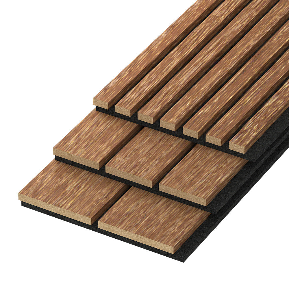Combo-Slat Alternating Widths Acoustic Wood Wall Panels - Maple