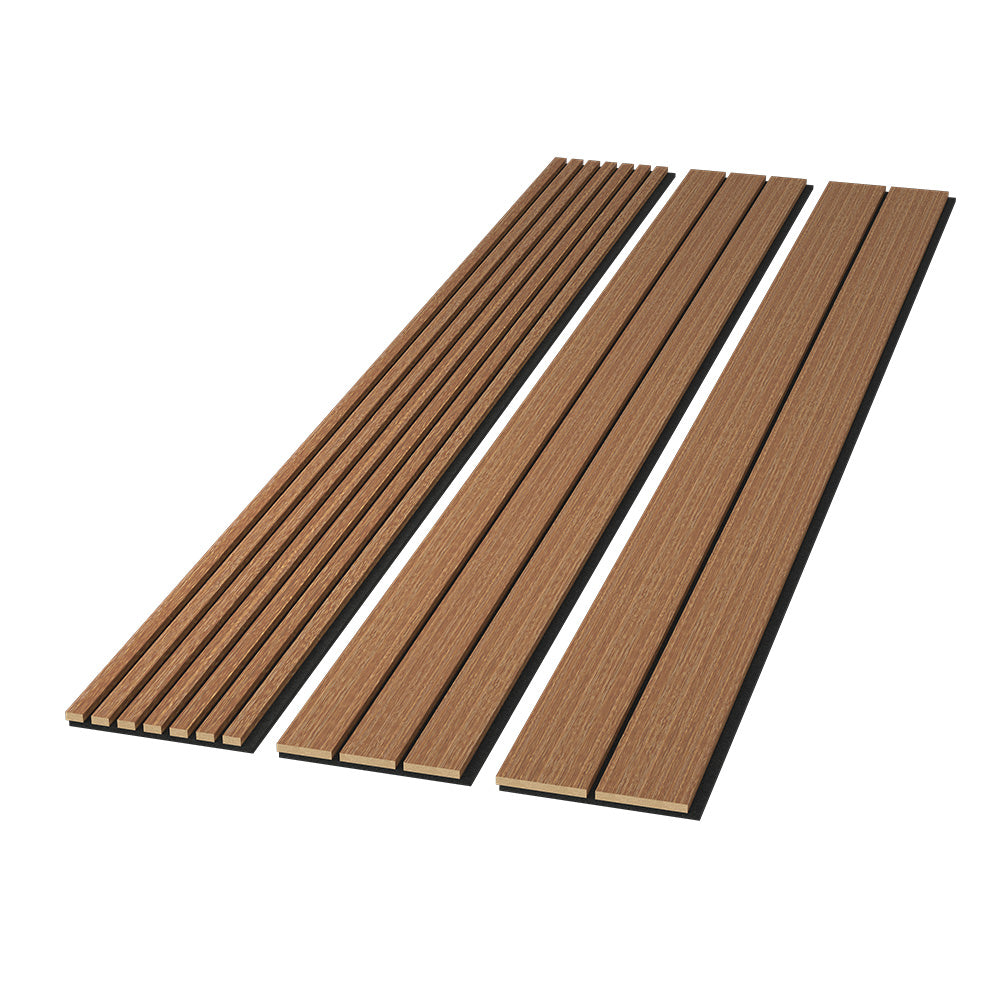Combo-Slat Alternating Widths Acoustic Wood Wall Panels - Maple