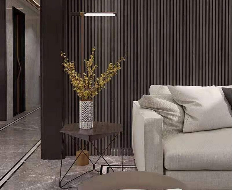 Kona Brown Wood Slat Panels for Walls - Stout (94" Long or 106" Long) x (5 3/4" Width)