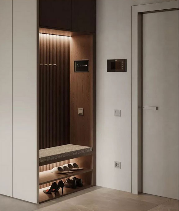 Kona Brown Wood Slat Panels for Walls - Stout (94" Long or 106" Long) x (5 3/4" Width)