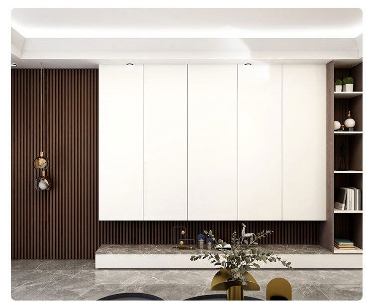 Kona Brown Wood Slat Panels for Walls - Stout (94" Long or 106" Long) x (5 3/4" Width)