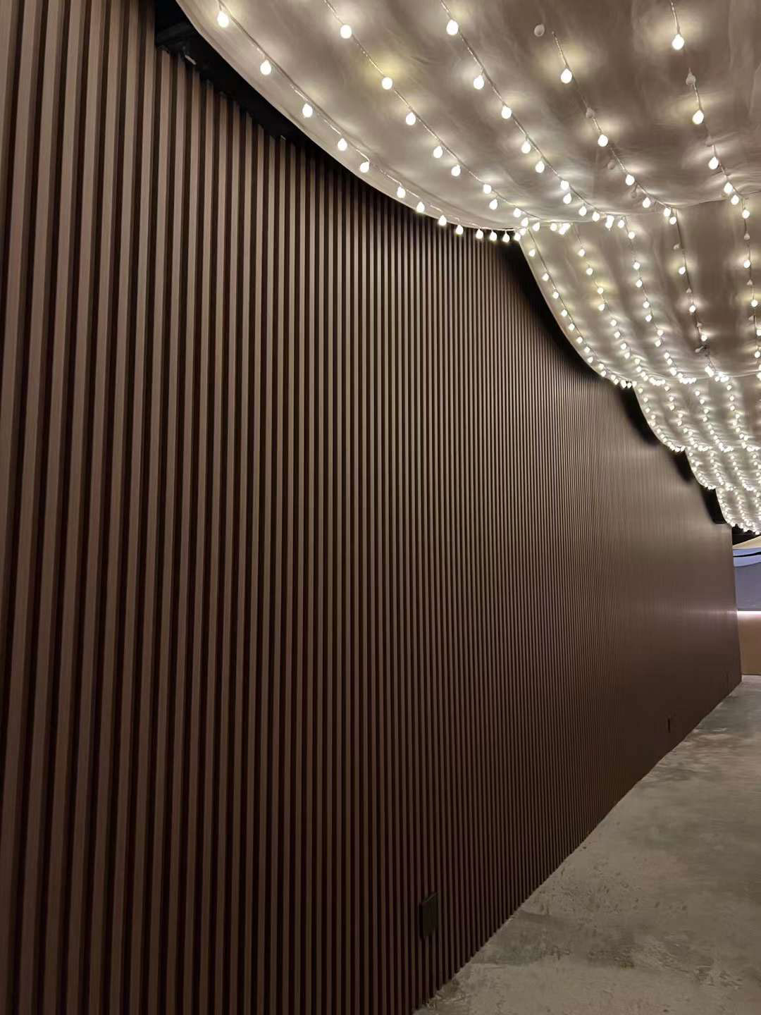 Kona Brown Wood Slat Panels for Walls - Stout (94" Long or 106" Long) x (5 3/4" Width)