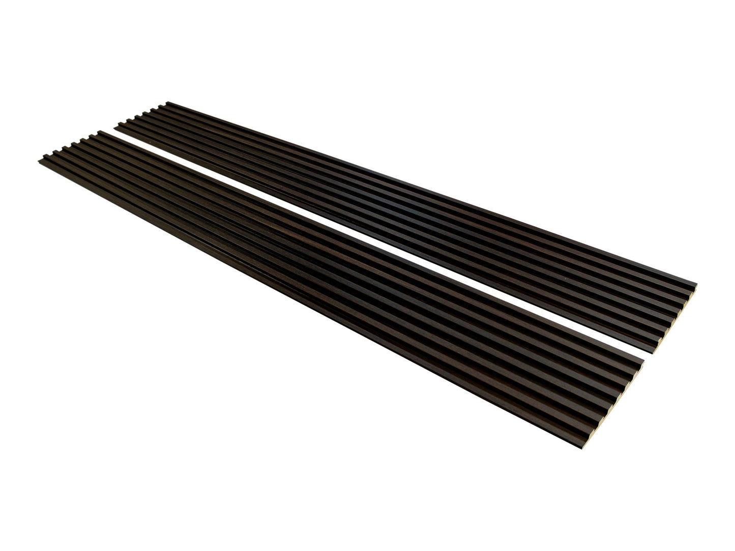 Kona Brown Slat Wood Panels for Walls - Sleek (106" x 5 3/4")