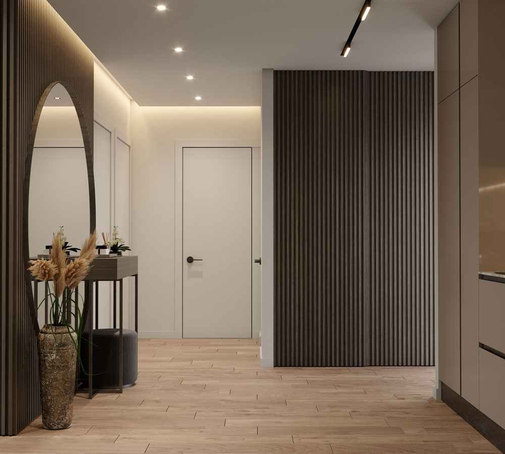 Kona Brown Wood Slat Panels for Walls - Stout (94" Long or 106" Long) x (5 3/4" Width)