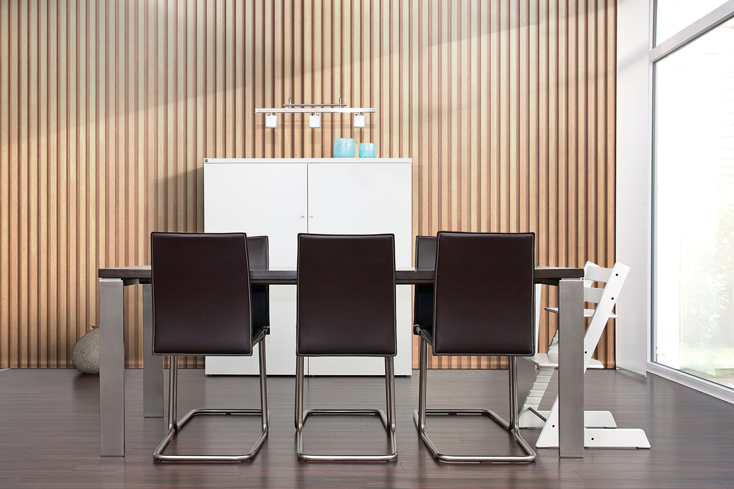 Champagne Oak Wood Slat Panels for Walls - Stout (94" Long and 106" Long) x (5 3/4" Width)