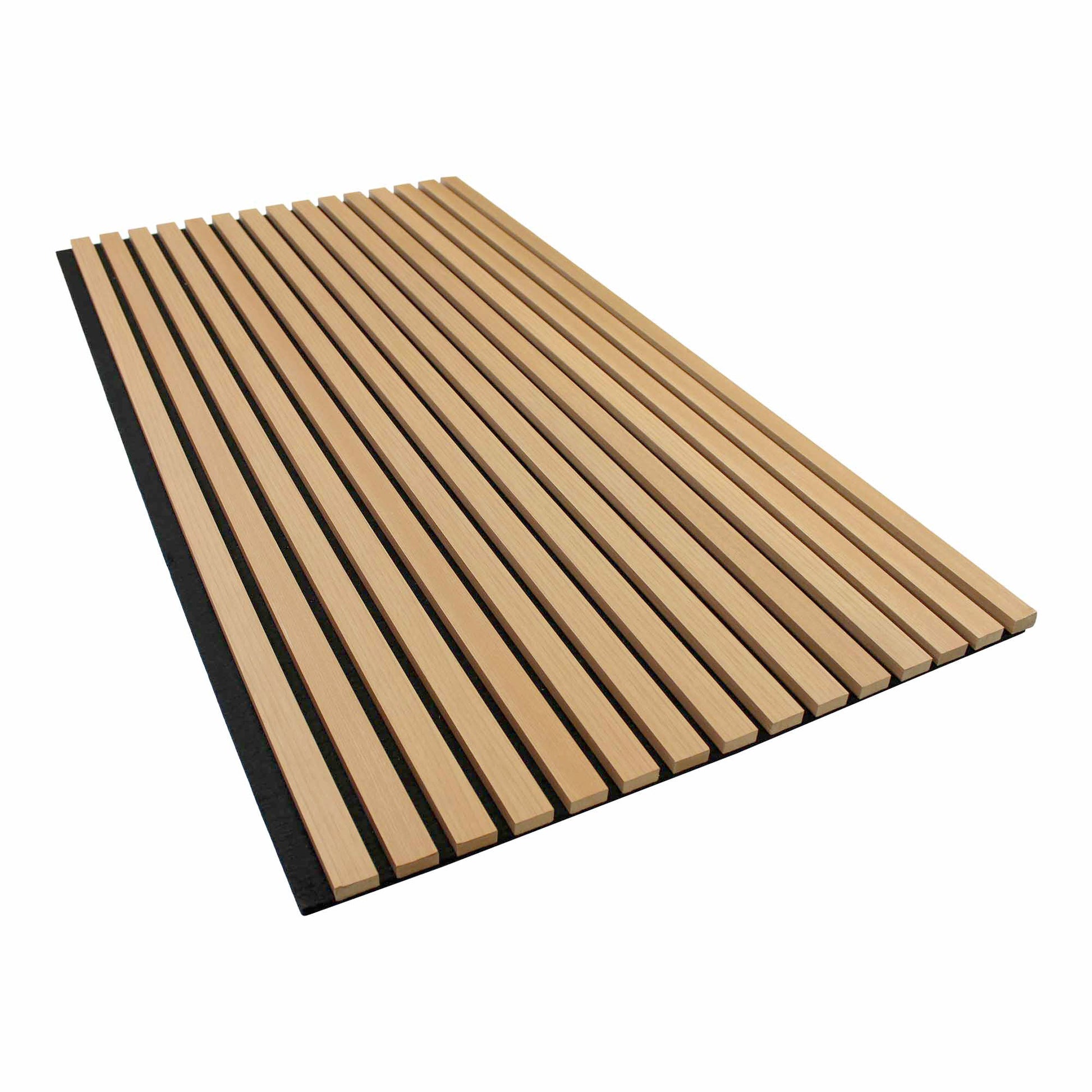 Natural Oak Acoustic Soundproof Wall Panels Interior Slat Wood Siding