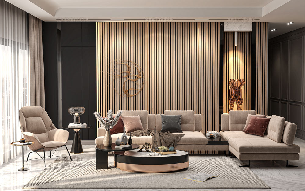 Vanilla Oak Acoustic Wood Slat Panels