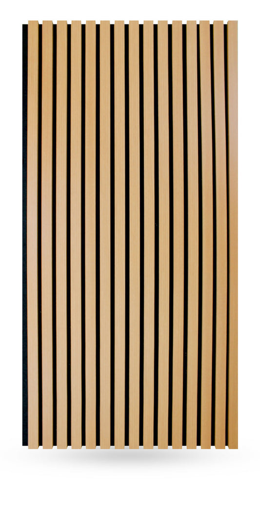 Natural Oak Acoustic Soundproof Wall Panels Interior Slat Wood Siding
