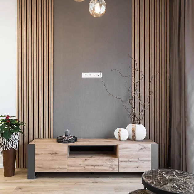 Natural Oak Acoustic Slat Panels