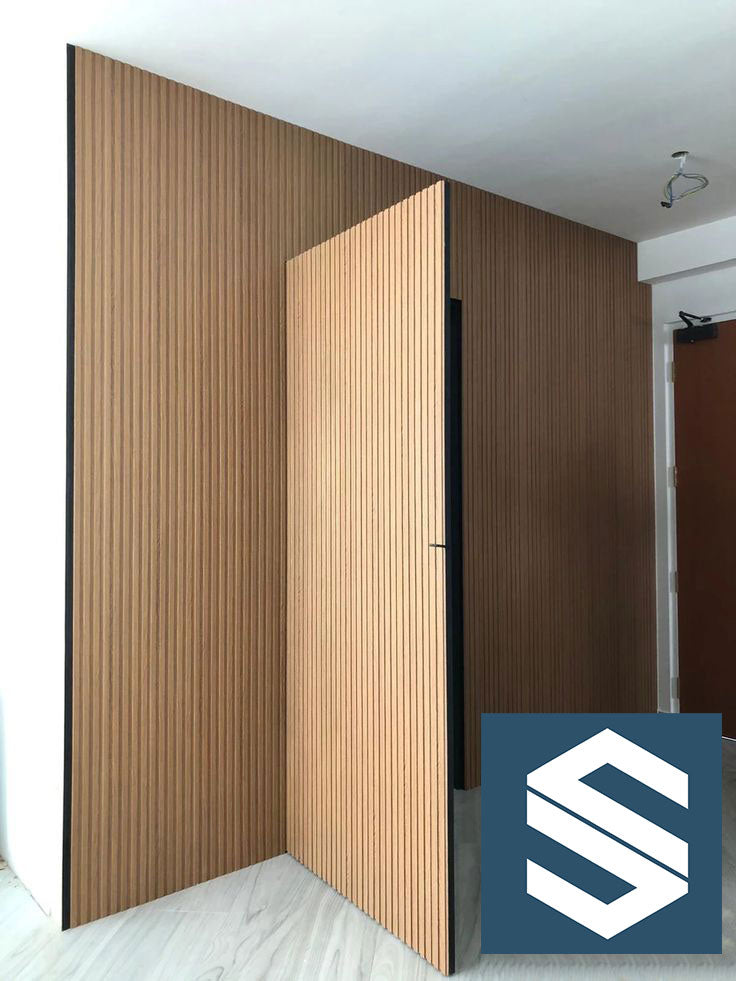 Light Oak WPC Fluted Slat Wall Panels