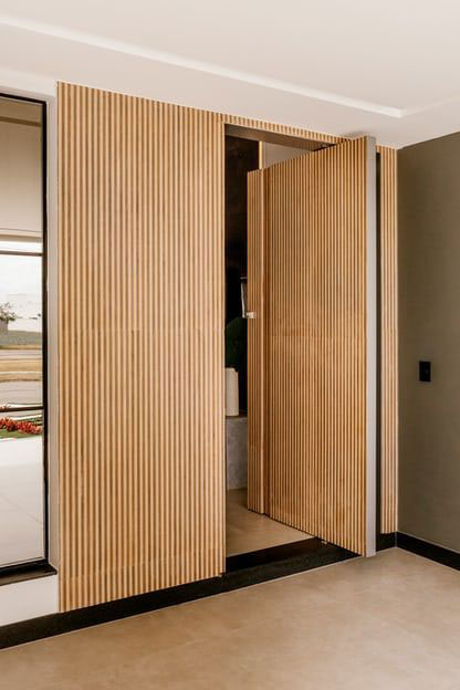 Light Oak WPC Fluted Slat Wall Panels