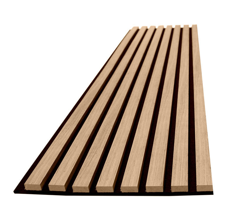 Light Walnut Acoustic Slat Wood Panels for Walls and Ceilings