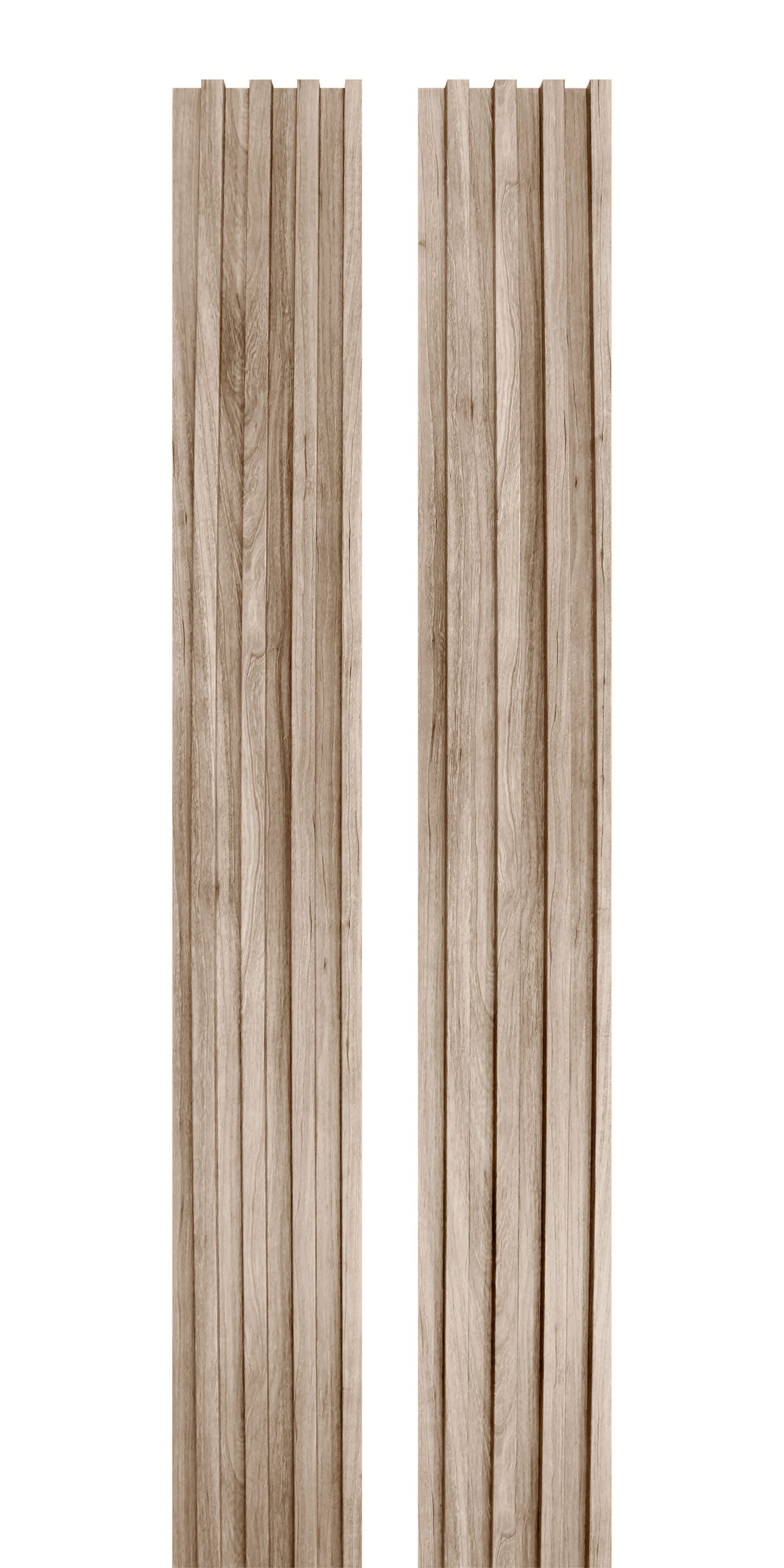 Light Walnut Wood Slat Panels for Walls