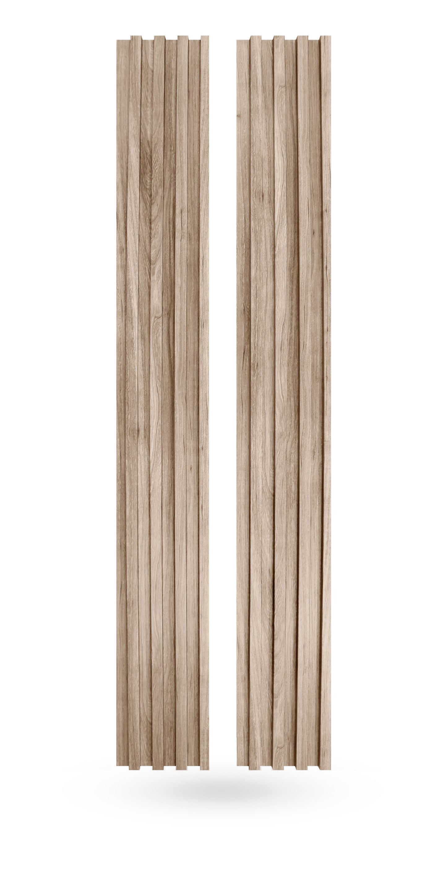 Light Walnut Wood Slat Panels for Walls