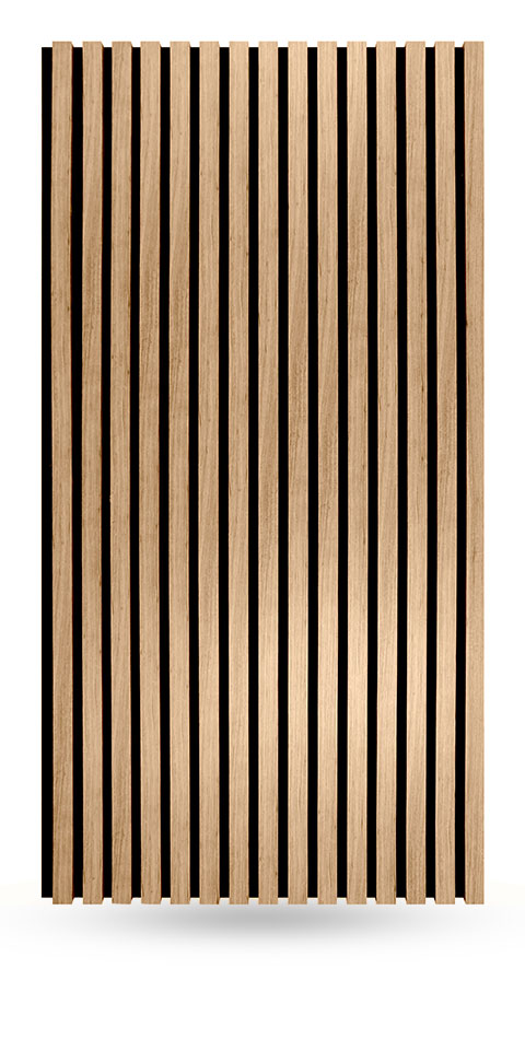 light walnut acoustic slat panels for soundproofing walls