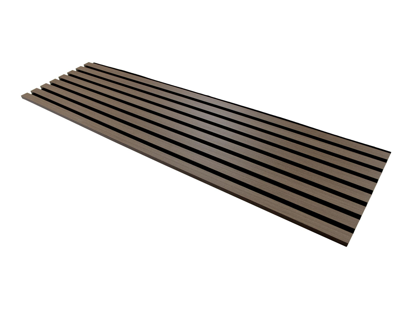 Mocha Brown Slat Wood Paneling for Soundproofing Walls