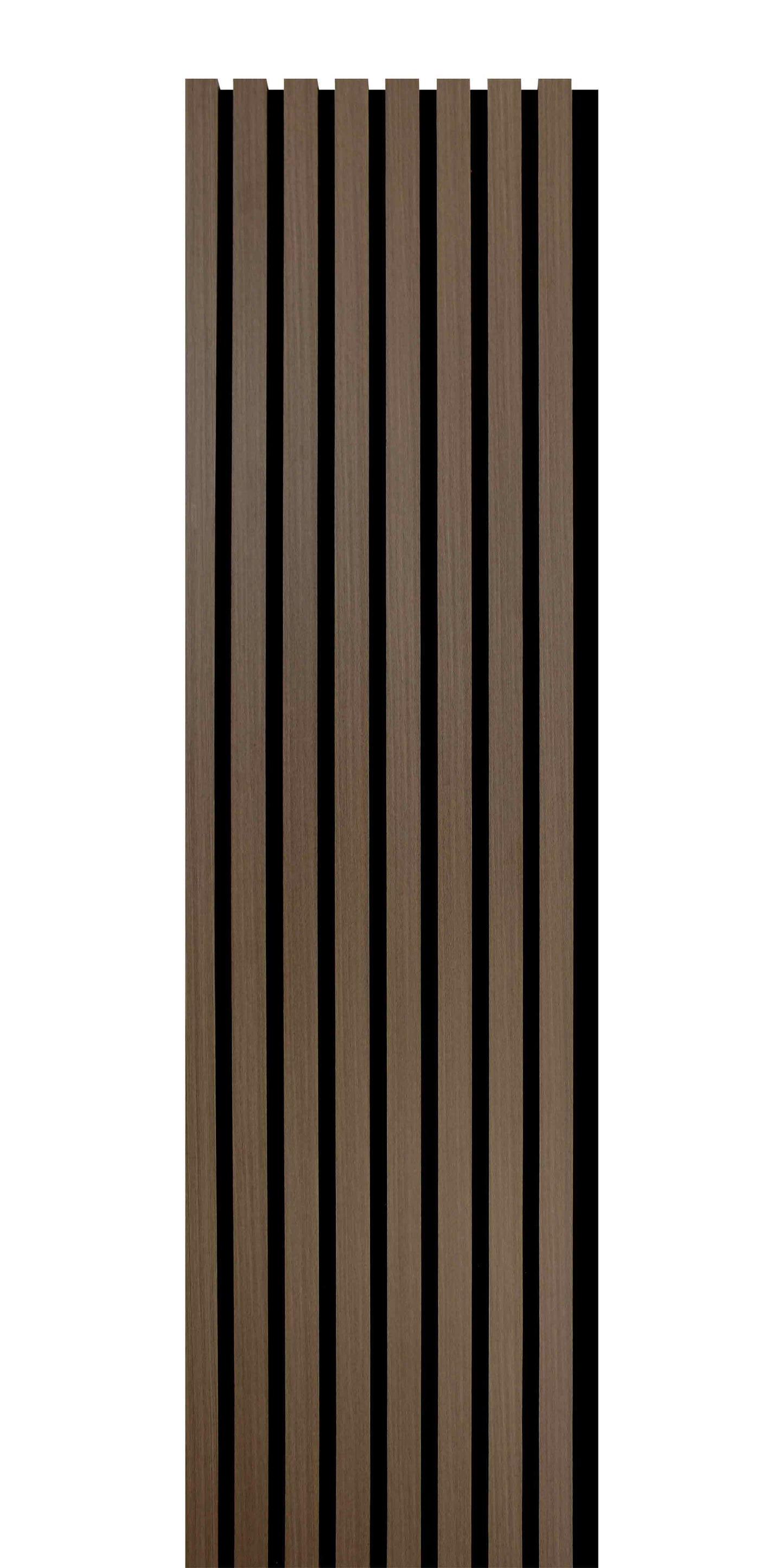 Mocha Brown Slat Wood Paneling for Soundproofing Walls