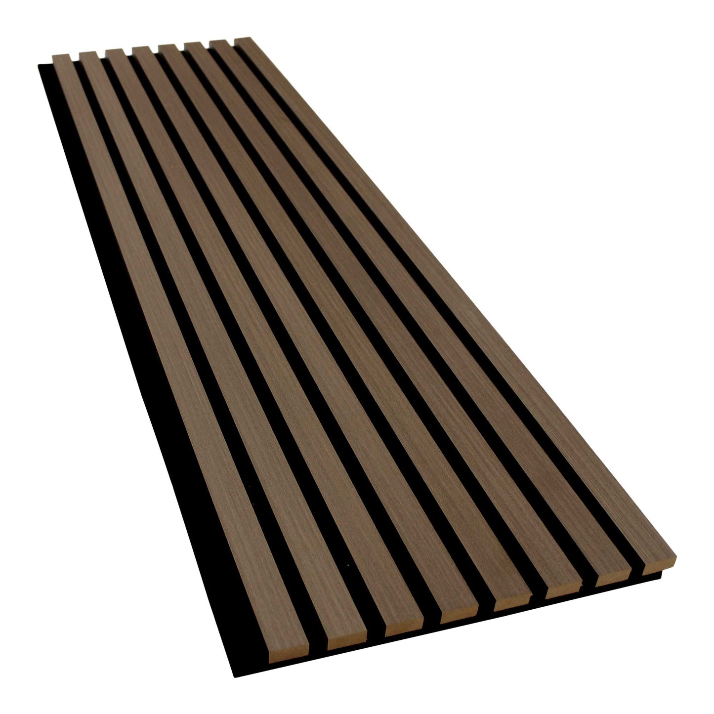 Mocha Brown Slat Wood Paneling for Soundproofing Walls