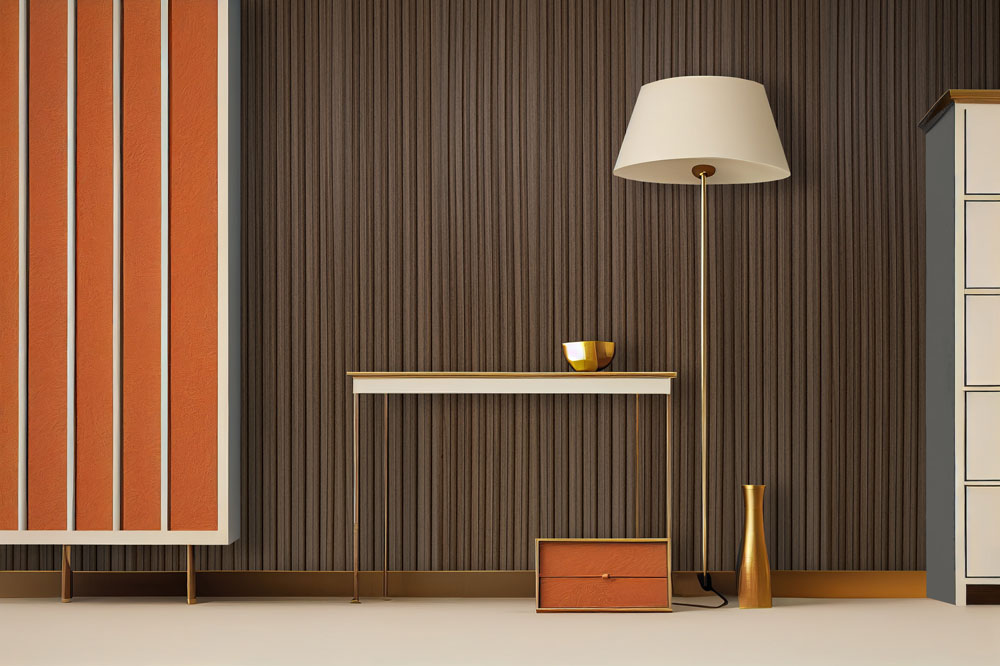 Mocha Brown Wood Slat Panels for Walls - Stout (94" x 5 3/4")
