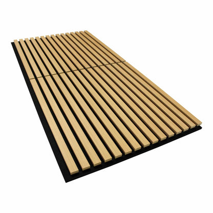 Natural Oak Acoustic Slat Wood Paneling for Soundproofing Walls